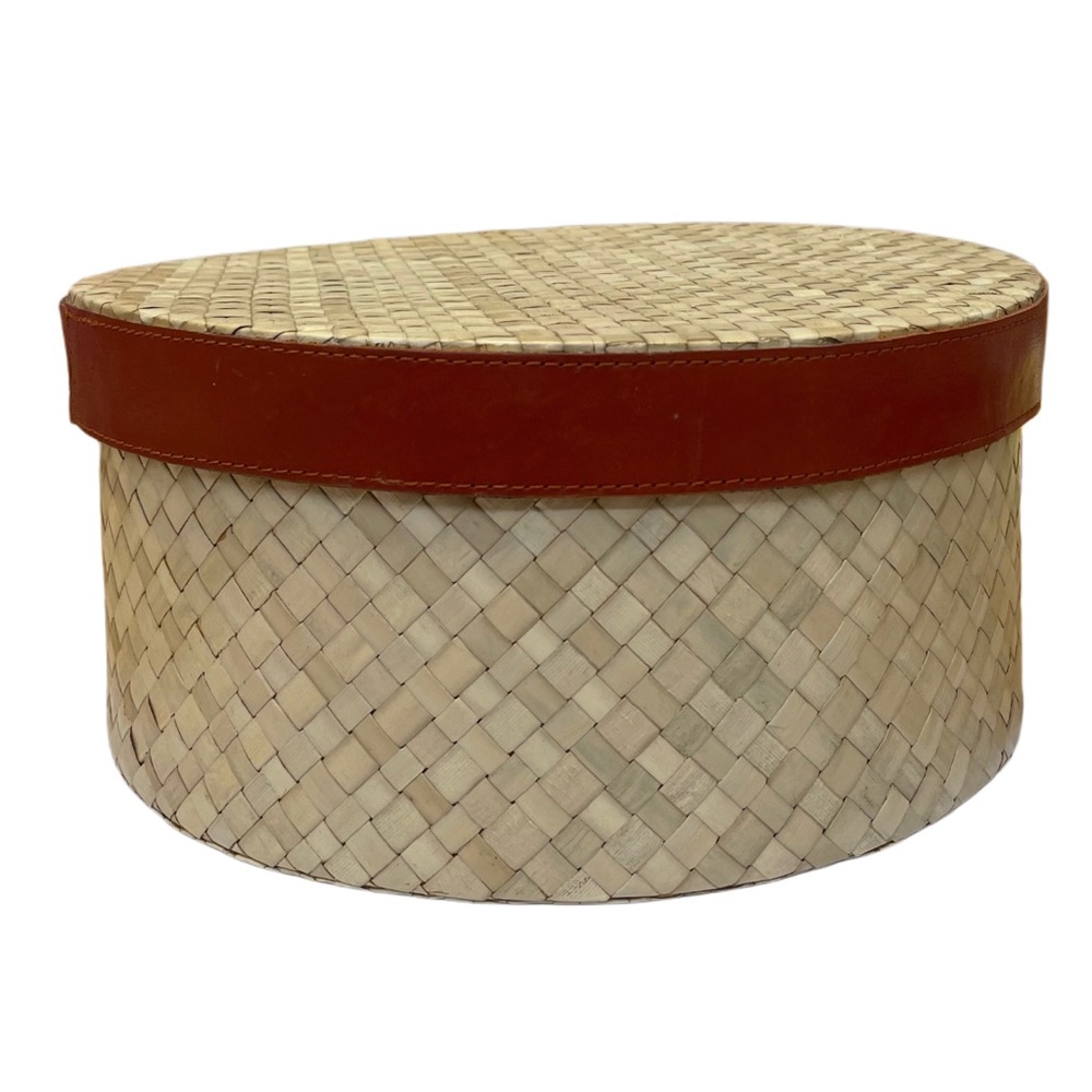 IKEA Vintage Woven Basket with Lid